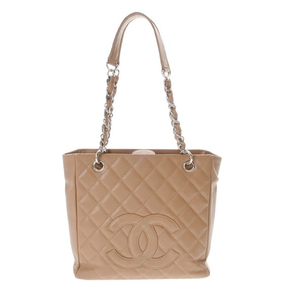 CHANEL Handbags - CHANEL PST Petite Tote Beige A20994 Women's Caviar Skin Bag